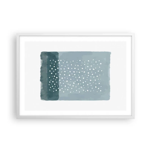 Plakat w białej ramie - Wyrosłe na błękicie - 70x50 cm