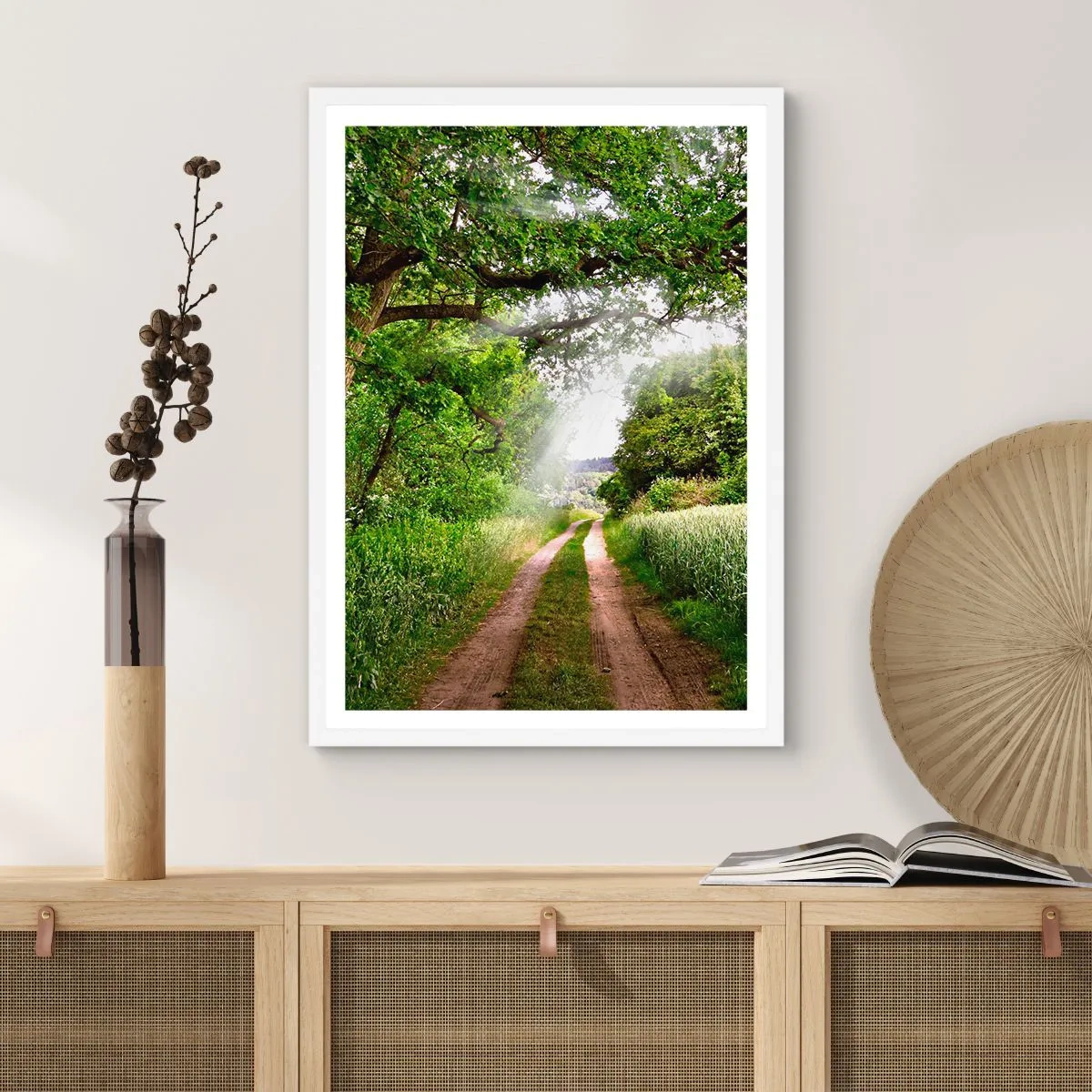 Plakat w białej ramie - Et in Arcadia ego - 50x70 cm