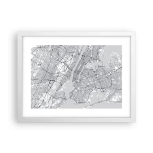 Plakat w białej ramie - Anatomia metropolii - 40x30 cm