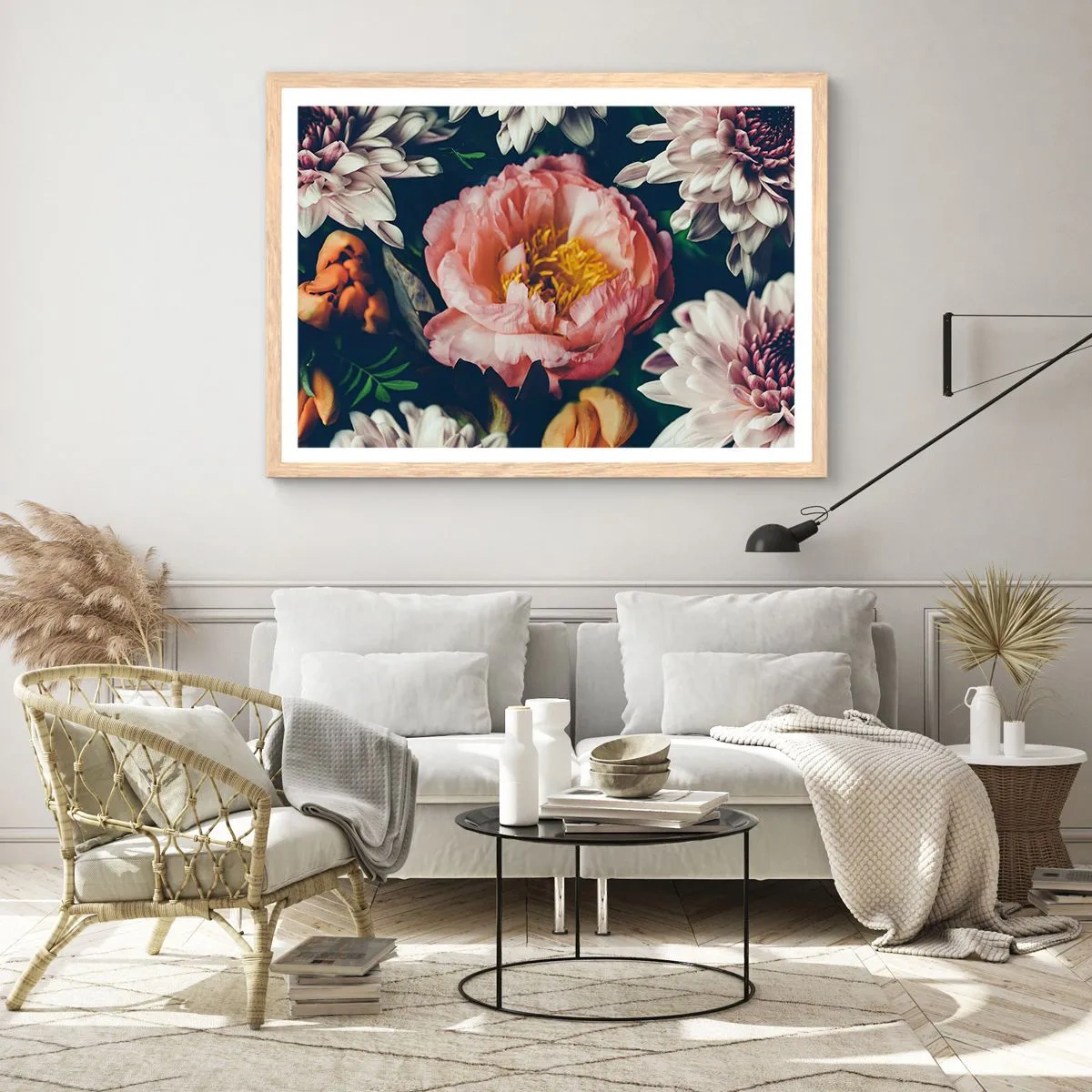 Plakat w ramie jasny dąb - Z barokowym przepychem - 91x61 cm