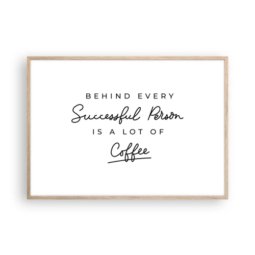 Plakat w ramie jasny dąb - Tajemnica sukcesu - 100x70 cm