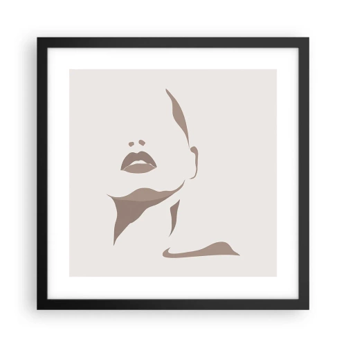 Plakat w czarnej ramie - Stworzona ze światła i cienia - 40x40 cm