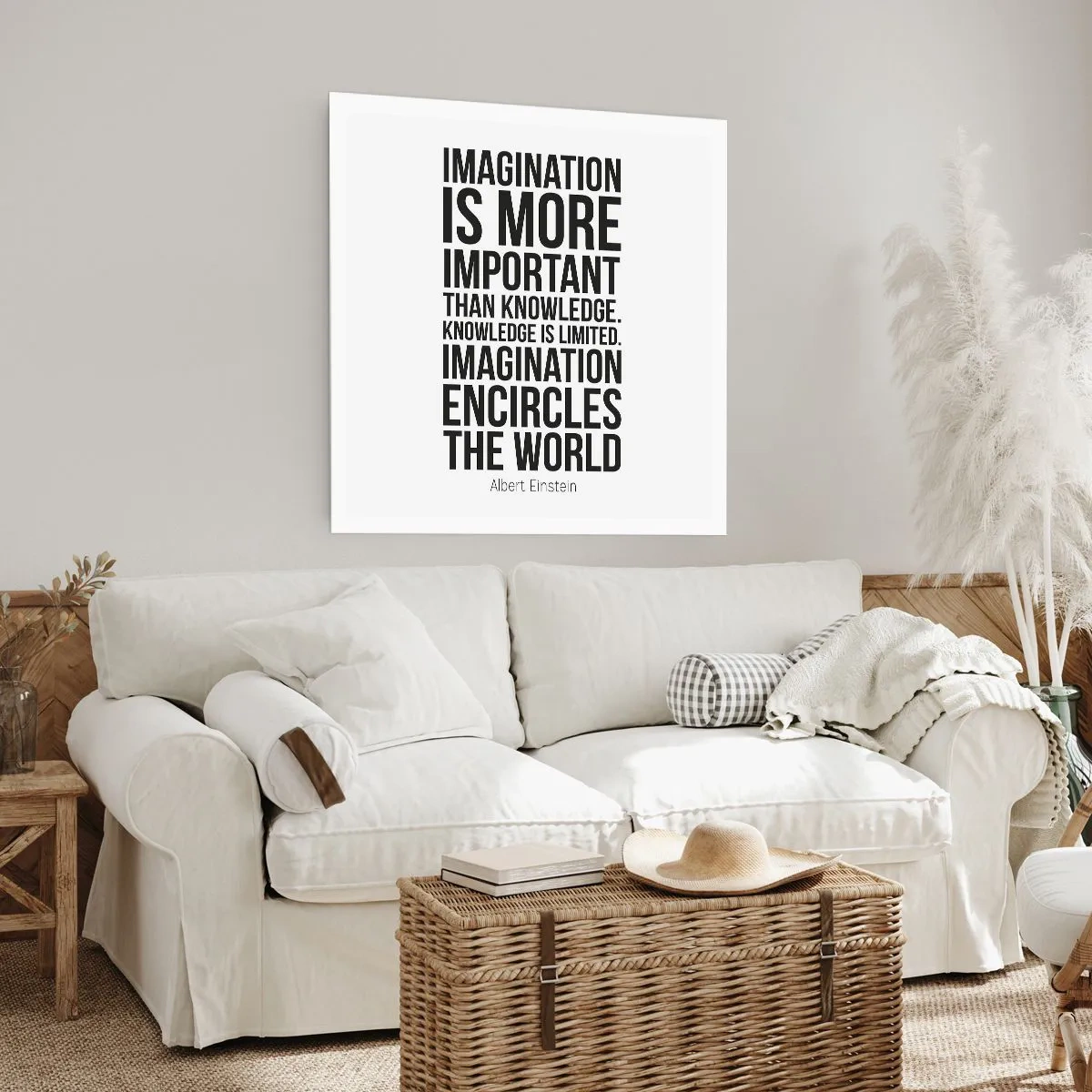 Plakat - Einstein o mocy wyobraźni - 60x60 cm