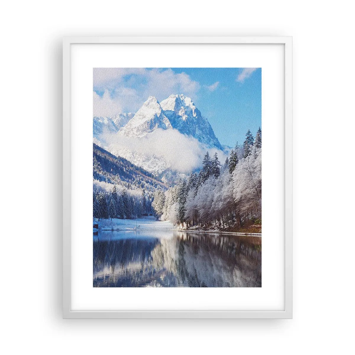 Plakat w białej ramie - Śnieżna straż - 40x50 cm