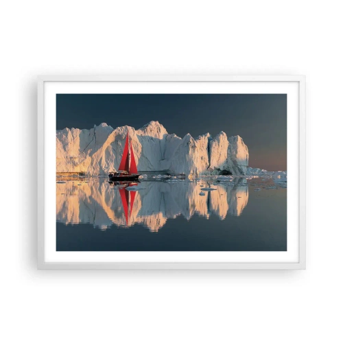 Plakat w białej ramie - Na krańcu świata - 70x50 cm