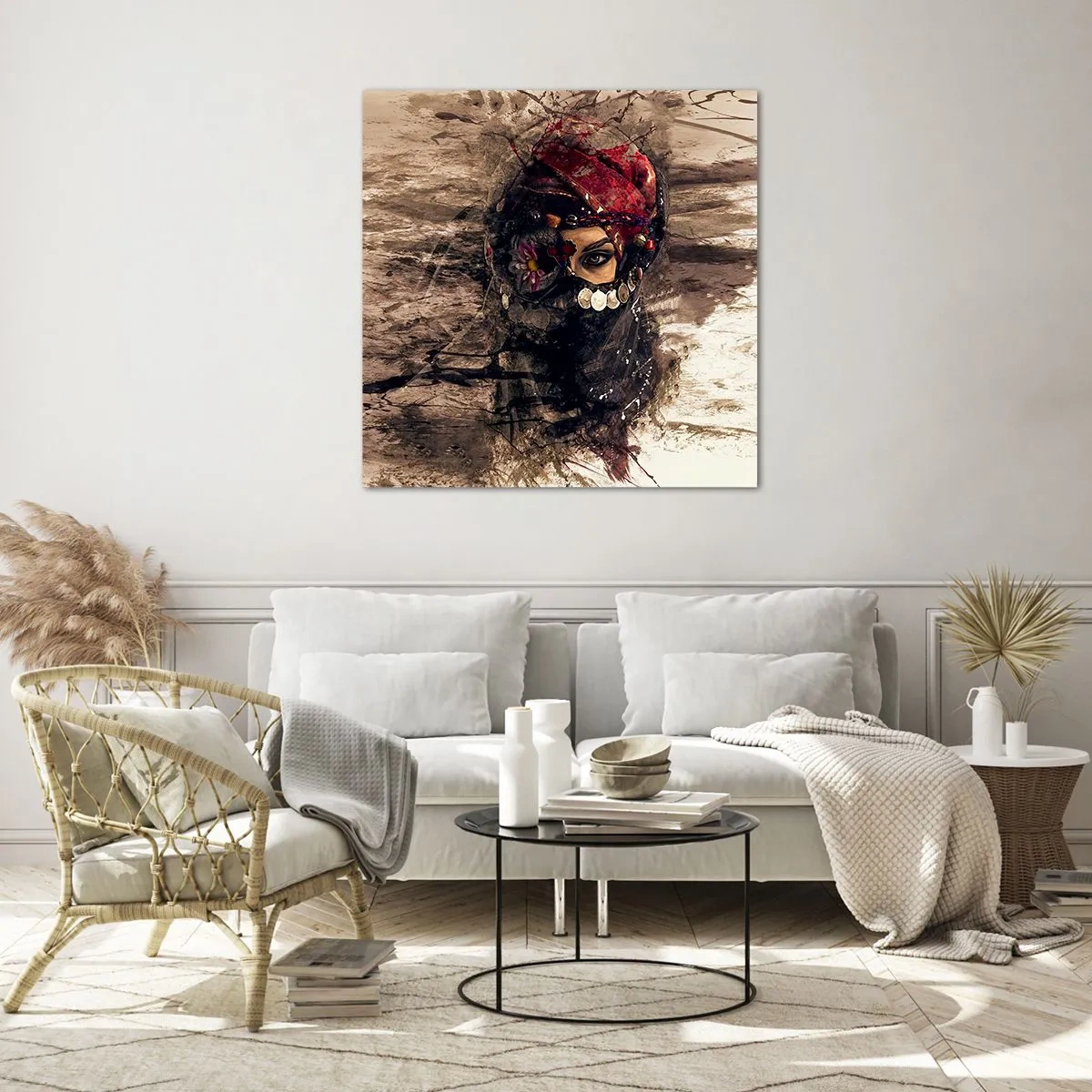 Obraz na szkle - Co najmniej niepokojąca - 40x40 cm