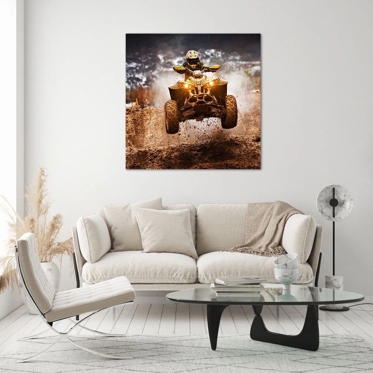 Obraz na szkle - No risk no fun - 60x60 cm