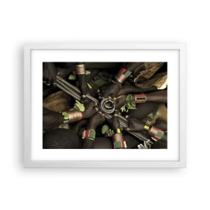 Plakat w białej ramie - Jesteśmy razem - 40x30 cm