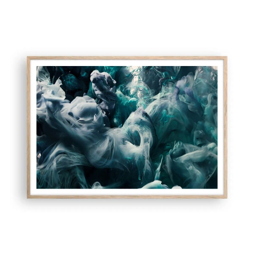 Plakat w ramie jasny dąb - Ruch koloru - 100x70 cm