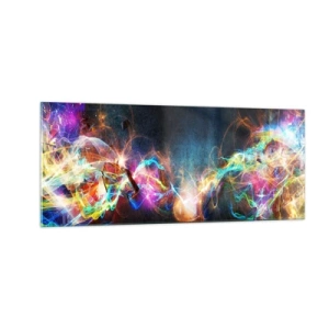 Obraz na szkle - Radośnie przeciw ciemności - 100x40 cm