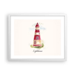 Plakat w białej ramie - Wokół zawsze pogoda - 50x40 cm