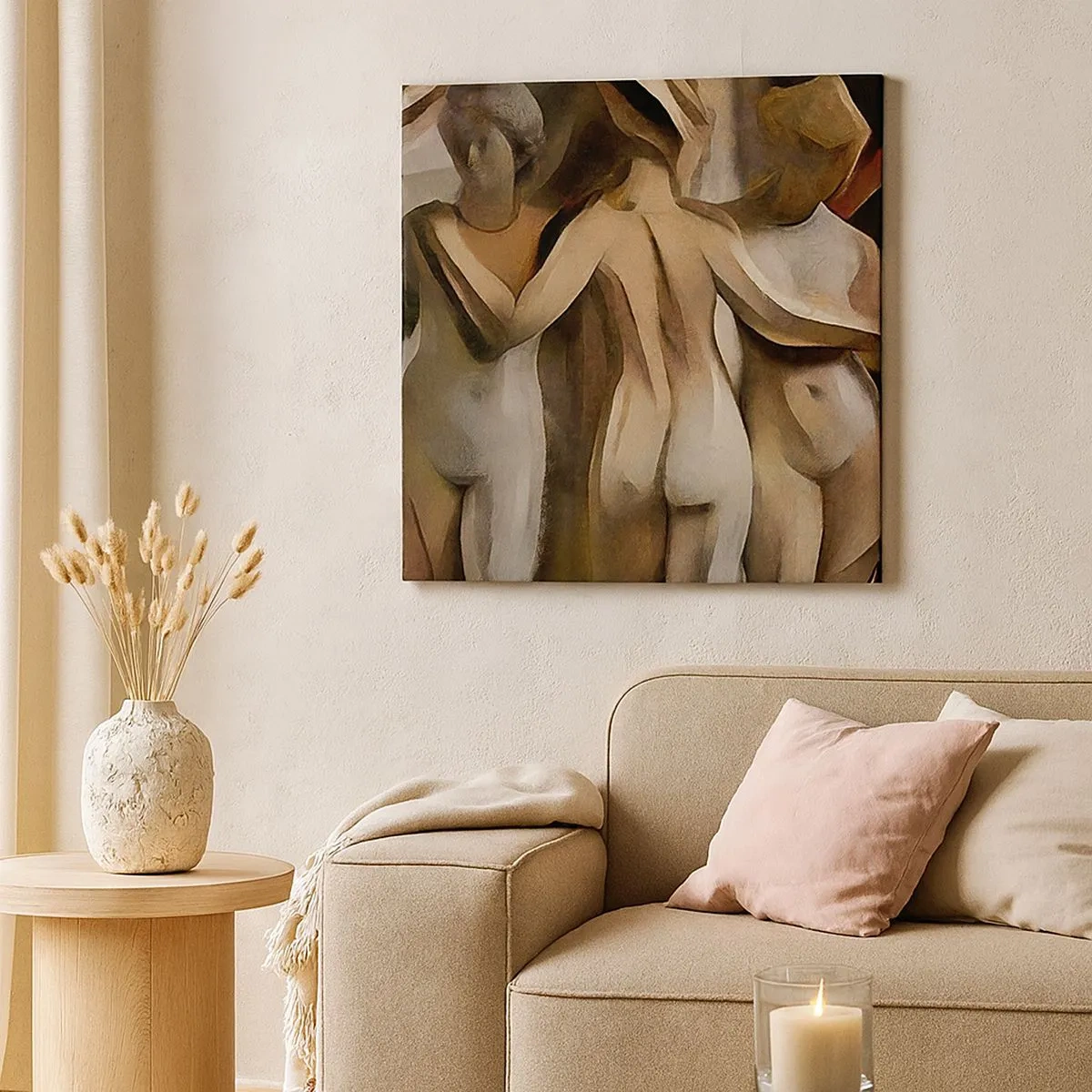 Obraz na płótnie - Trzy Gracje 2.0 - 30x30 cm