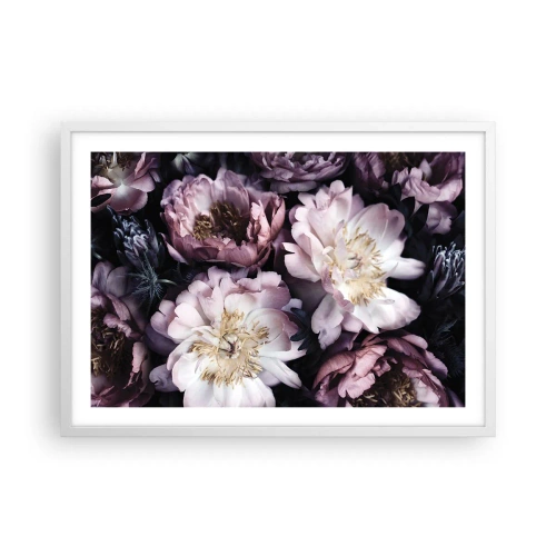 Plakat w białej ramie - Bukiet w dawnym stylu - 70x50 cm