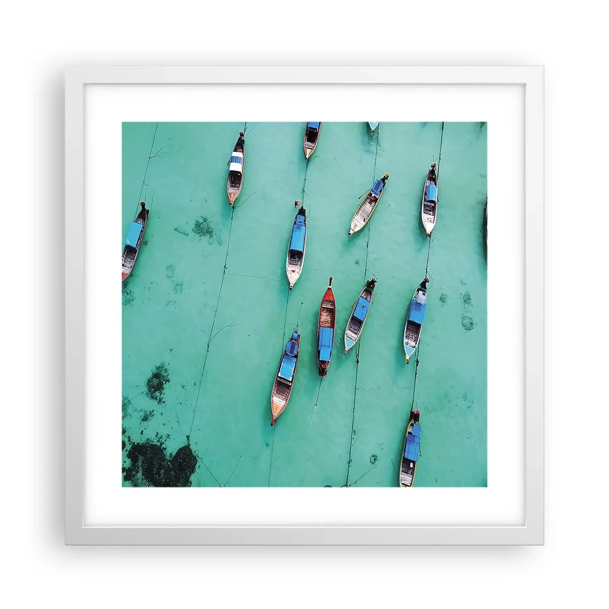 Plakat w białej ramie - W radosnym oczekiwaniu - 40x40 cm