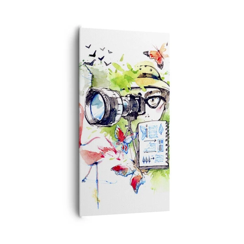 Obraz na płótnie - W obiektywie podróżnika - 65x120 cm