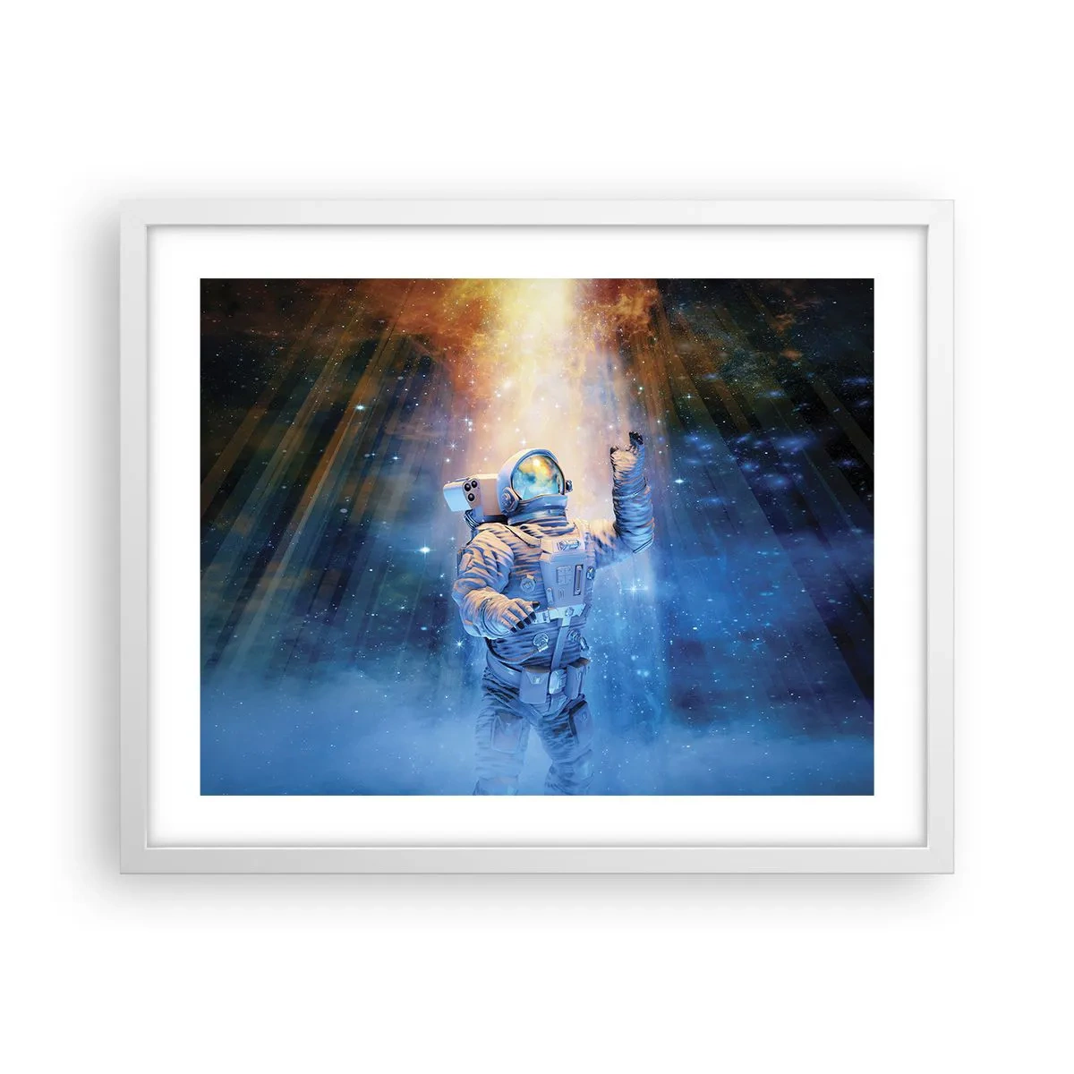 Plakat w białej ramie - Wreszcie u celu - 50x40 cm