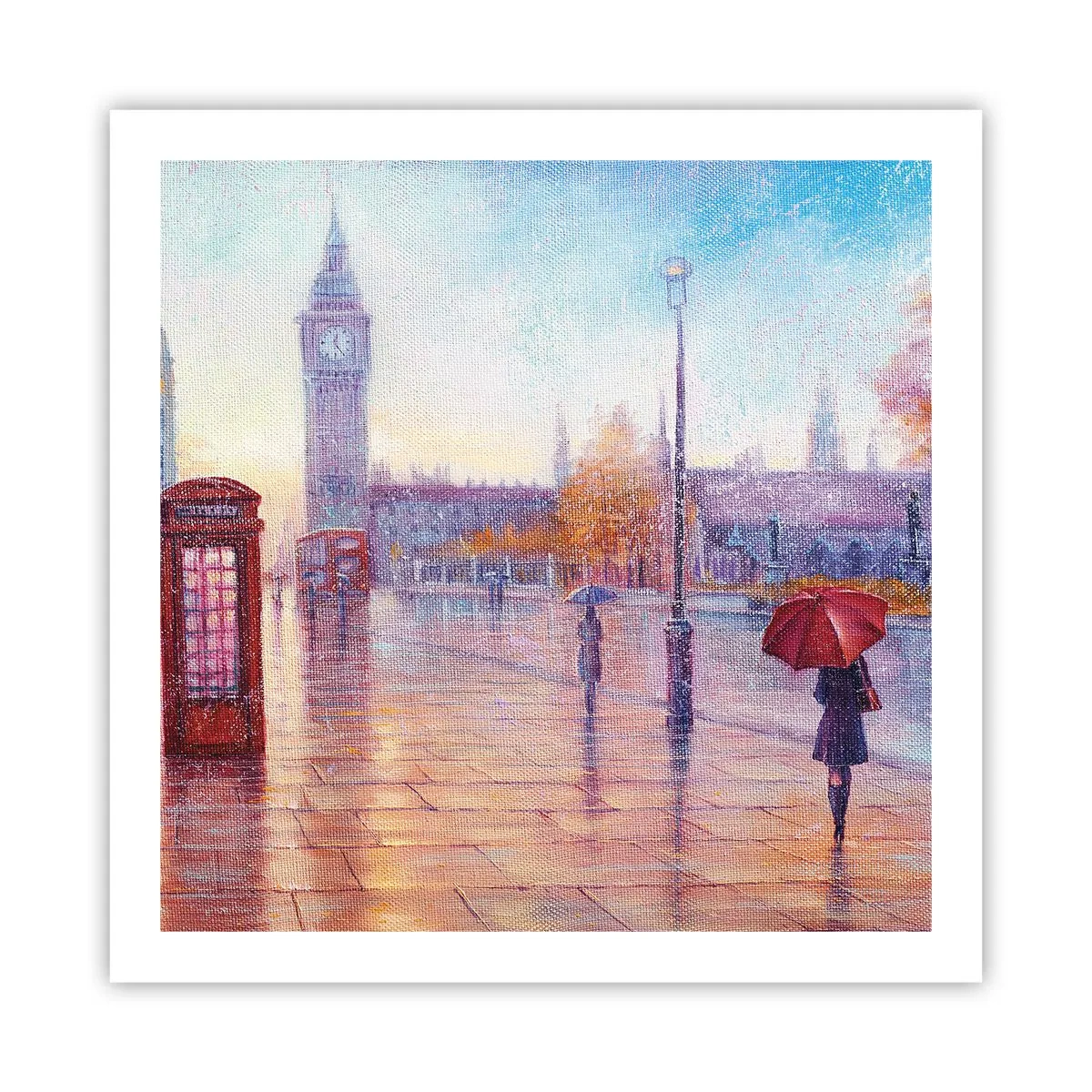 Plakat - Londyński jesienny dzień - 60x60 cm