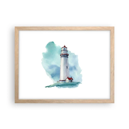 Plakat w ramie jasny dąb - Łagodna siostra błękitu - 40x30 cm