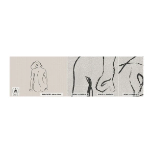Fototapeta Próbka Premium Canvas - Akt dziewczęcy - Akt, Kreska, Rysunek - 100x30 cm