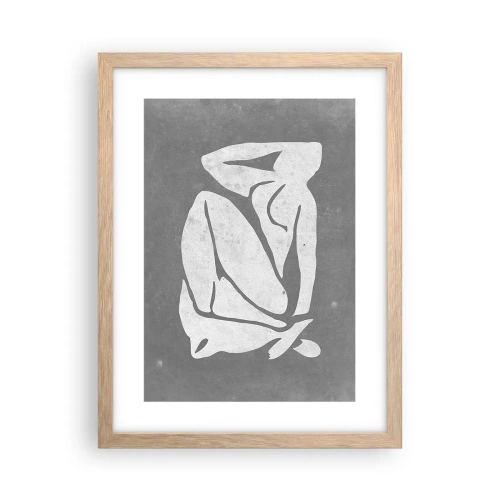 Plakat w ramie jasny dąb - W zamyśleniu - 30x40 cm