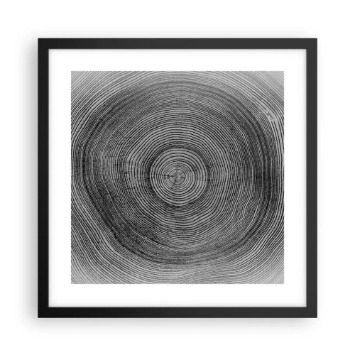 Plakat w czarnej ramie - Znak czasu - 40x40 cm