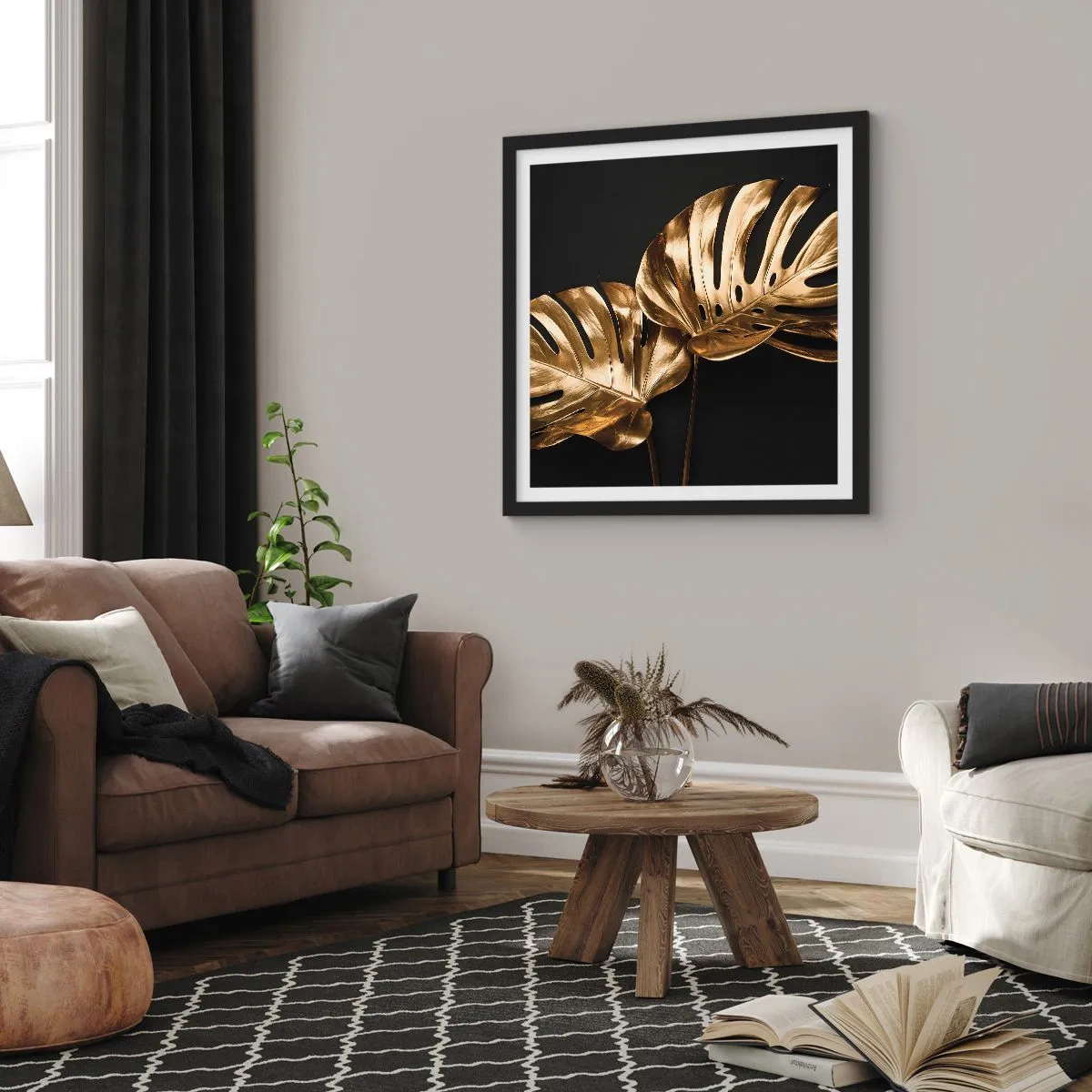 Plakat w czarnej ramie - Skarby natury - 50x50 cm