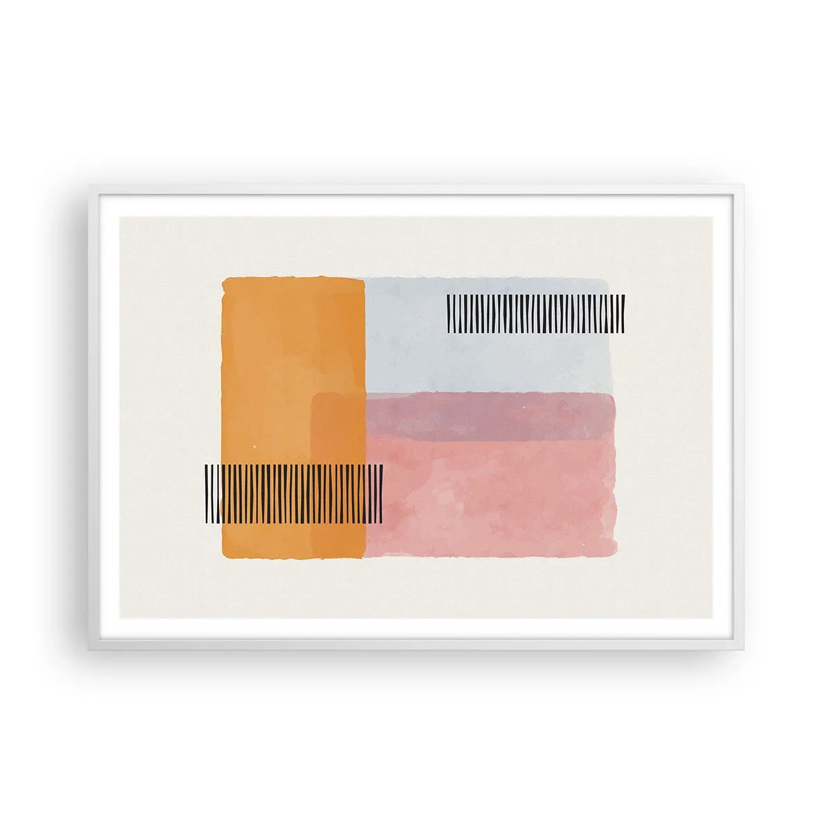 Plakat w białej ramie - Z kąta w kąt - 100x70 cm