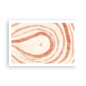 Plakat - Koralowe kręgi – kompozycja - 91x61 cm