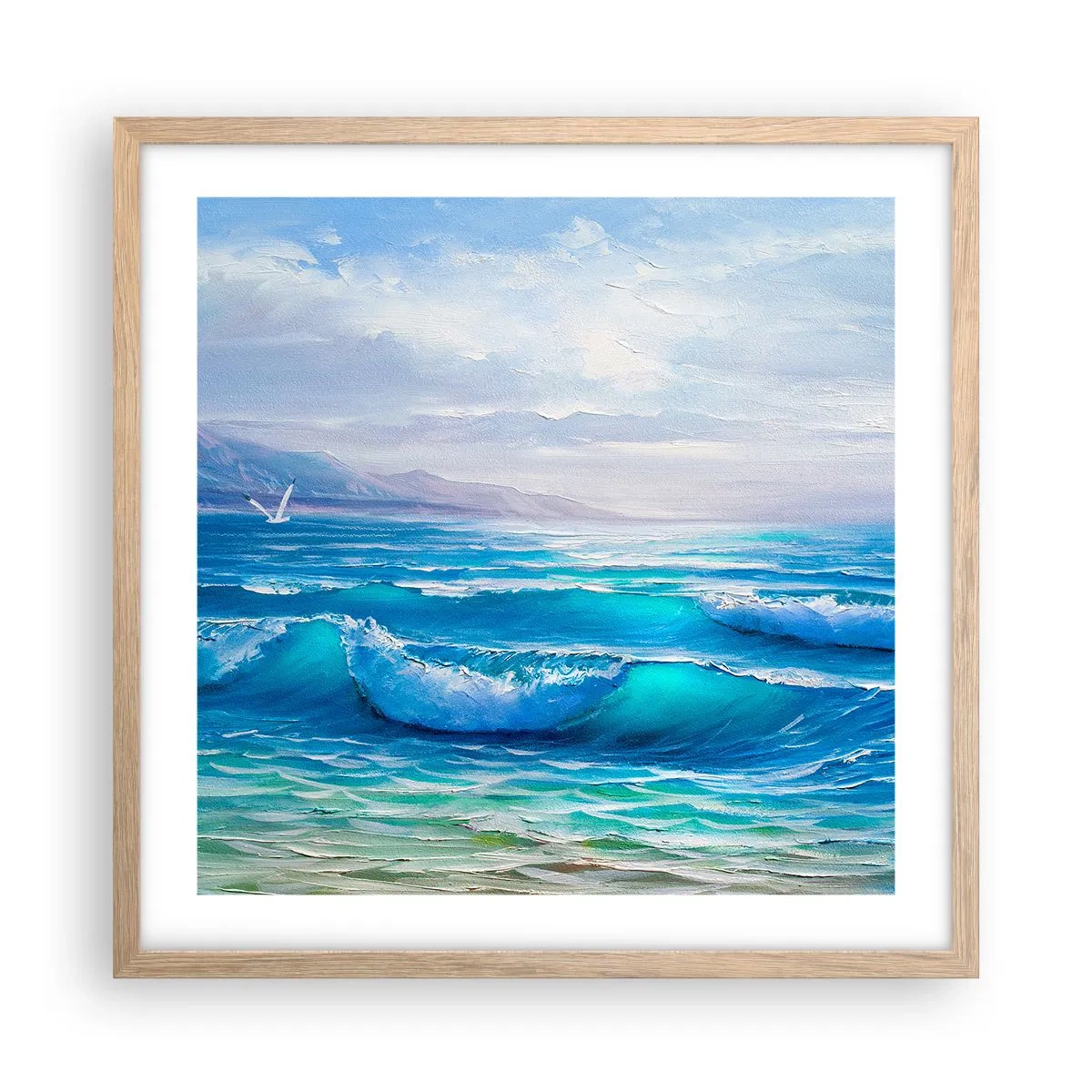 Plakat w ramie jasny dąb - Niesie ukojenie - 50x50 cm