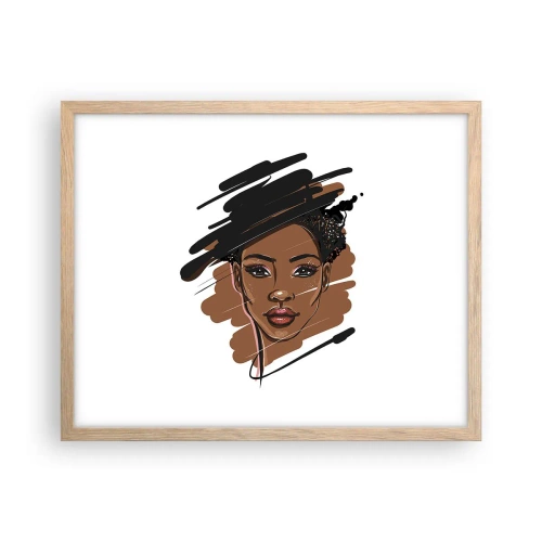 Plakat w ramie jasny dąb - Słodka jak czekolada - 50x40 cm