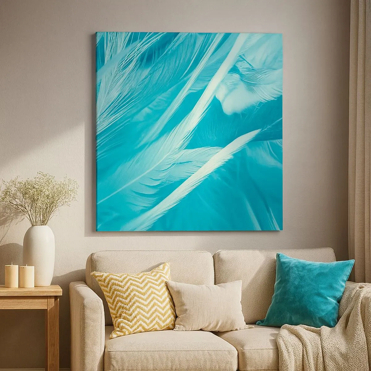 Obraz na płótnie - Utonąć w puchu - 30x30 cm