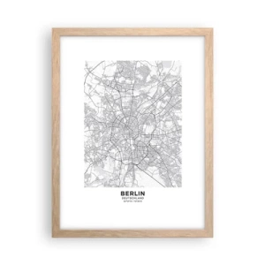 Plakat w ramie jasny dąb - Kwiat Berlina - 30x40 cm