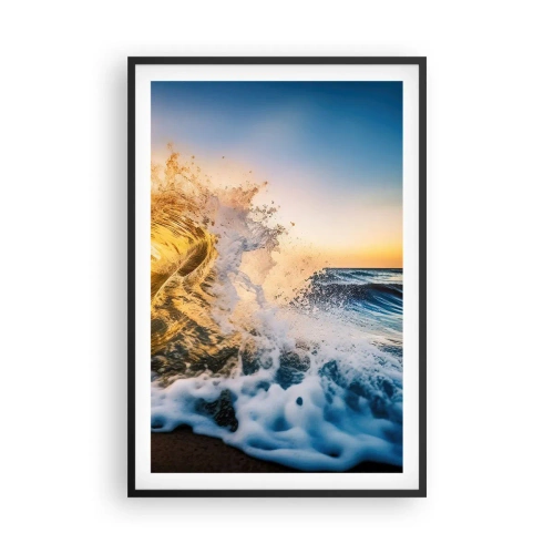 Plakat w czarnej ramie - Zabawa na piasku - 61x91 cm