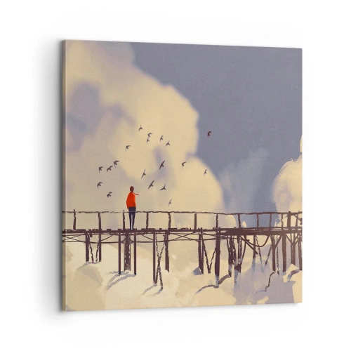 Obraz na płótnie - Niebieska tęsknota - 60x60 cm