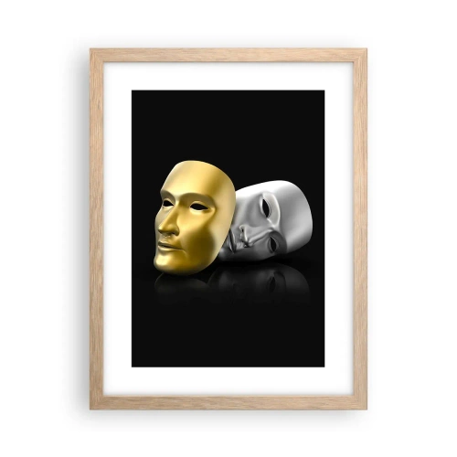 Plakat w ramie jasny dąb - Życie to jest teatr - 30x40 cm