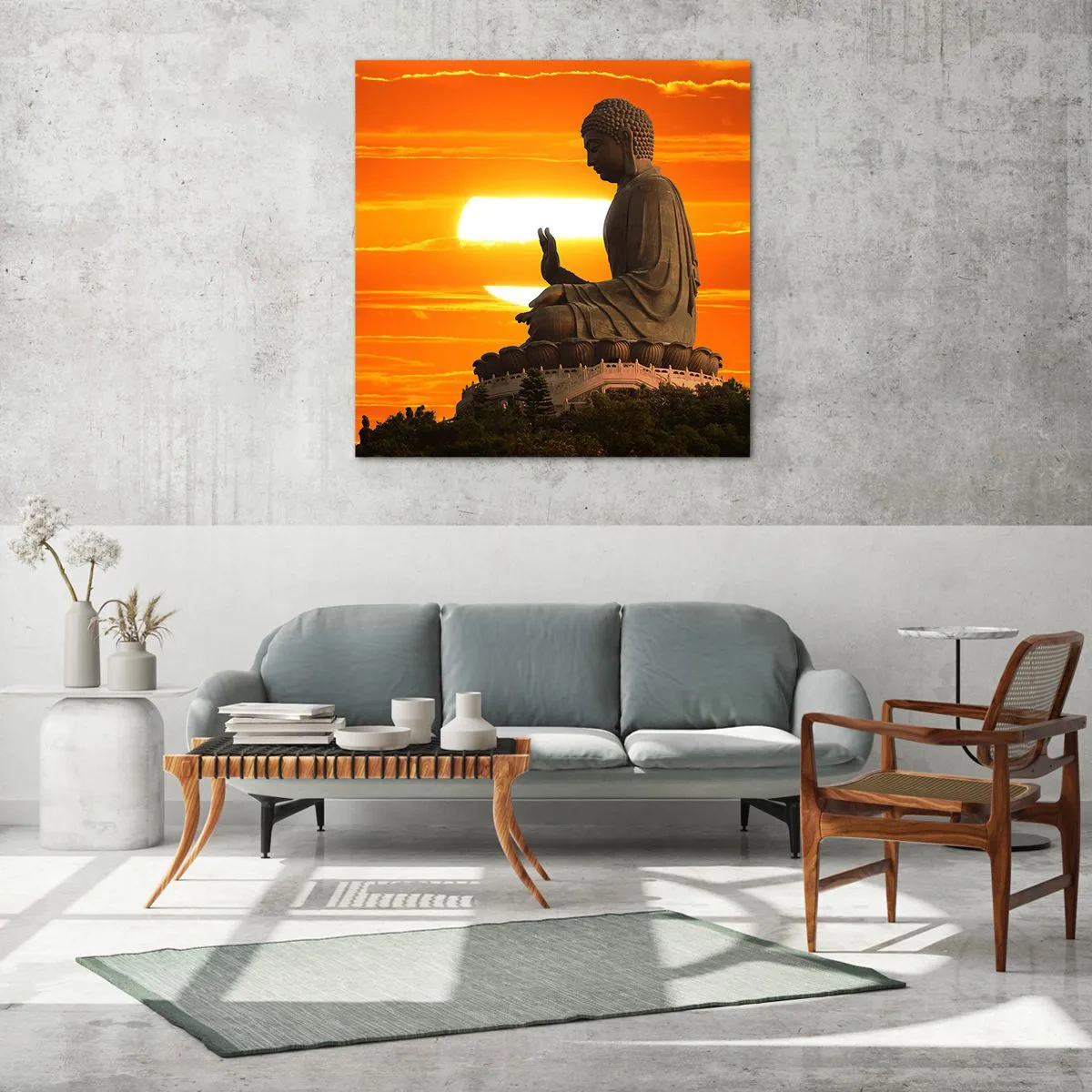 Obraz na szkle - Bez strachu przed światem - 30x30 cm