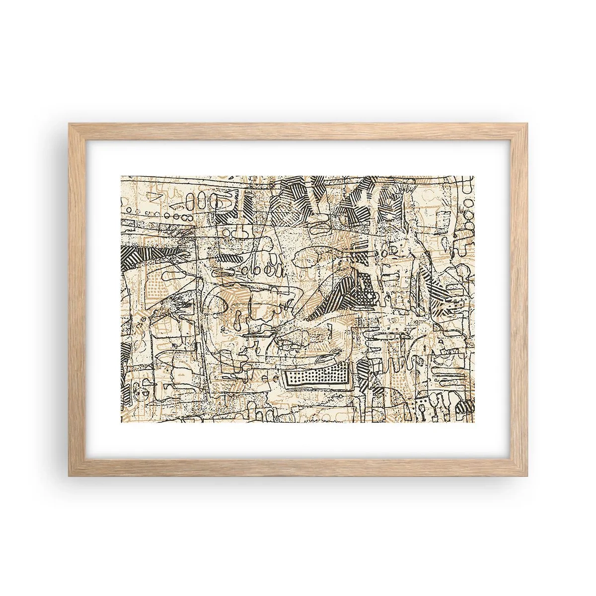 Plakat w ramie jasny dąb - Czeka na rozszyfrowanie - 40x30 cm