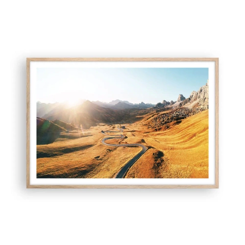 Plakat w ramie jasny dąb - W złotej dolinie - 91x61 cm