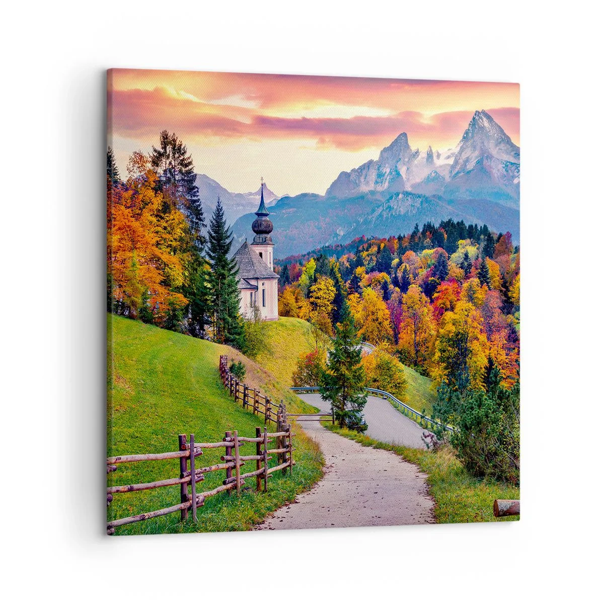 Obraz na płótnie - Pejzaż jak malowanie - 50x50 cm