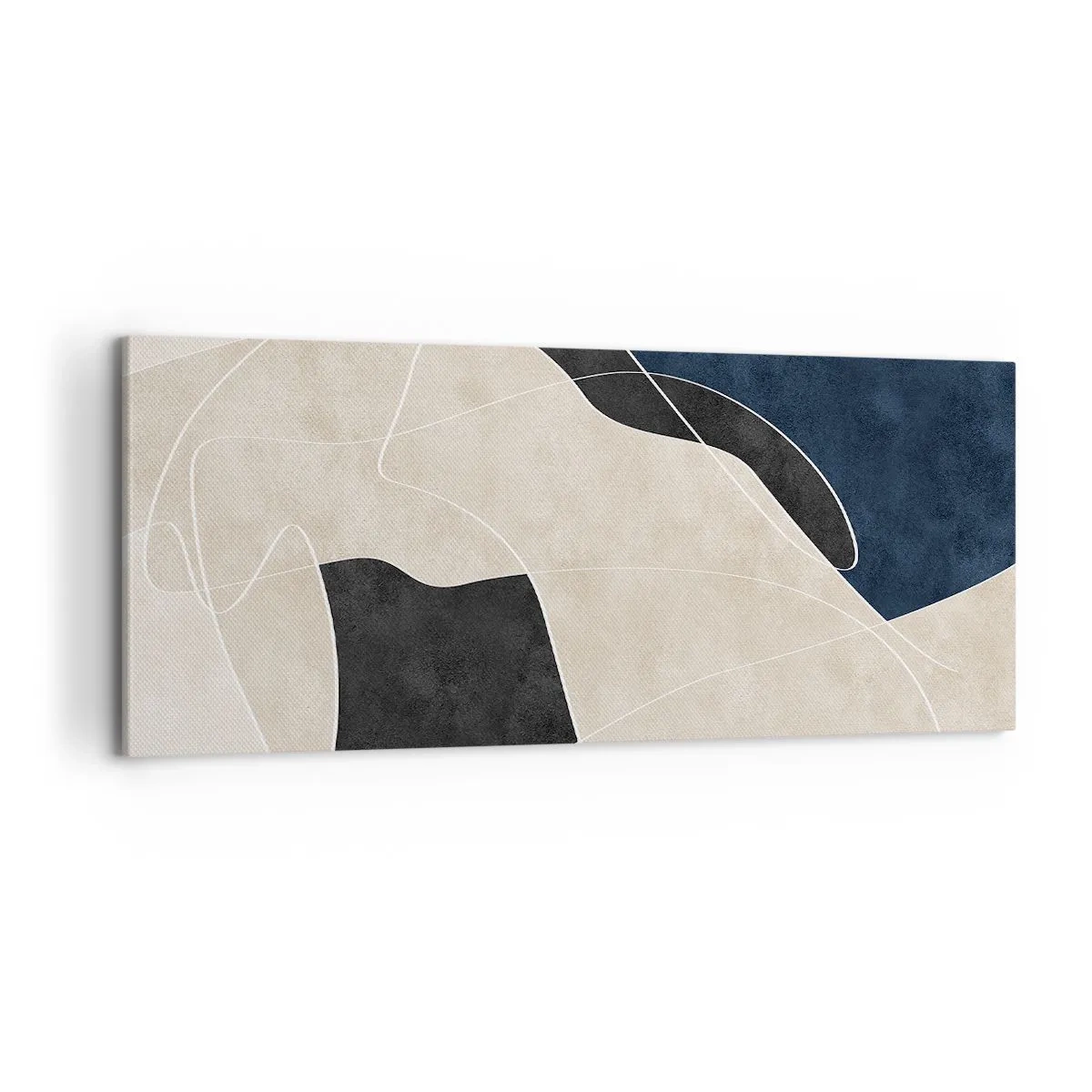 Obraz na płótnie - Kompozycja abstrakcyjna – kontrast barw - 100x40 cm