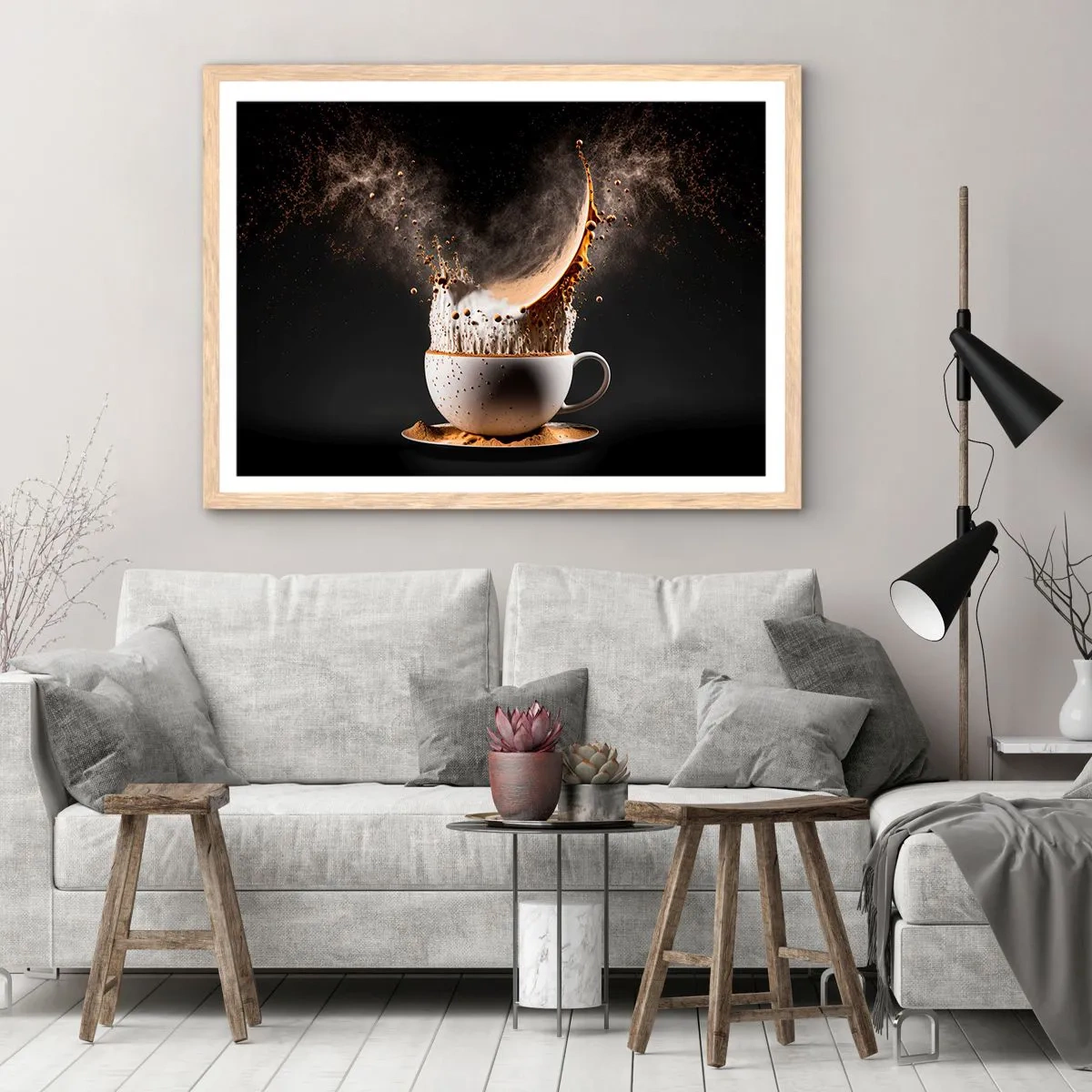 Plakat w ramie jasny dąb - Eksplozja smaku - 100x70 cm