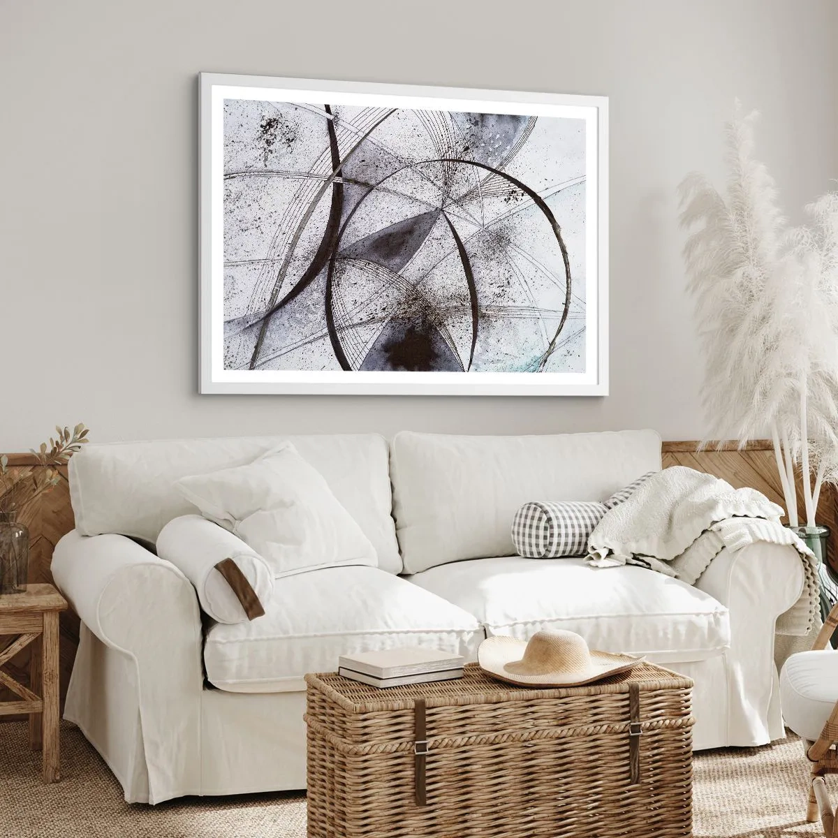 Plakat w białej ramie - Futurystyczna fantazja - 100x70 cm