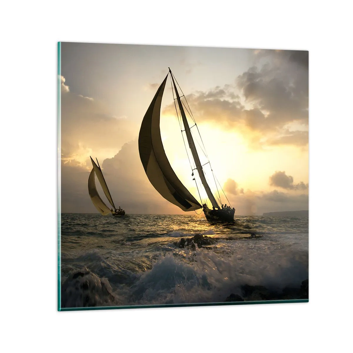 Obraz na szkle - Z wiatrem i pod wiatr - 40x40 cm