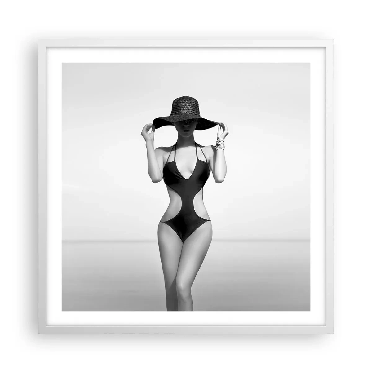 Plakat w białej ramie - Na imię mi: Elegancja - 60x60 cm