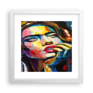 Plakat w białej ramie - Marzenia jak ptaki szybują po niebie - 30x30 cm