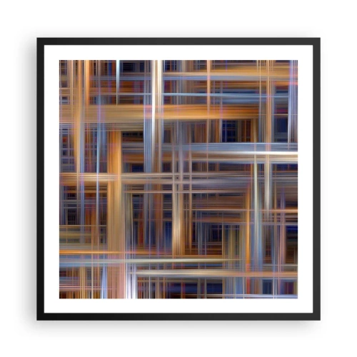 Plakat w czarnej ramie - Utkane ze światła - 60x60 cm