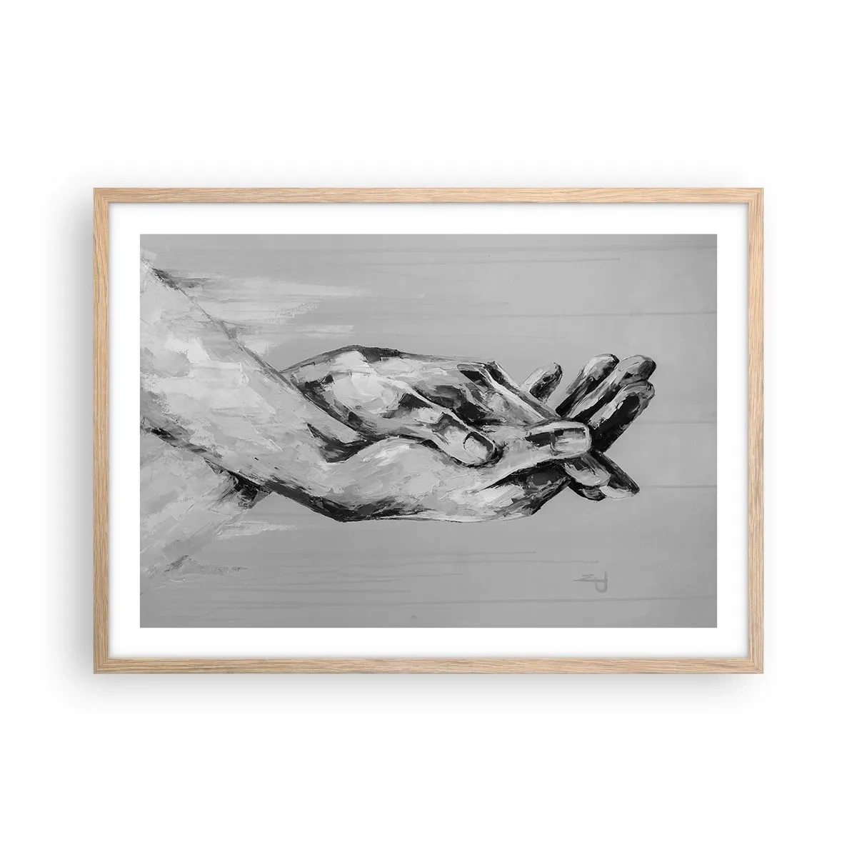 Plakat w ramie jasny dąb - Początek… - 70x50 cm