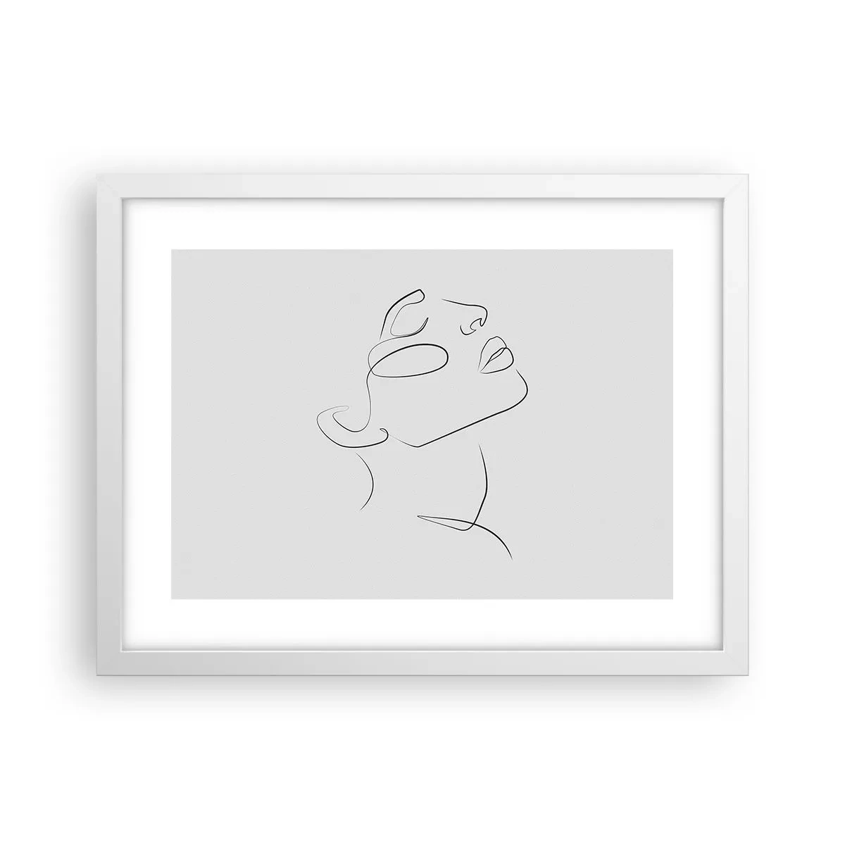 Plakat w białej ramie - Meandry marzenia - 40x30 cm