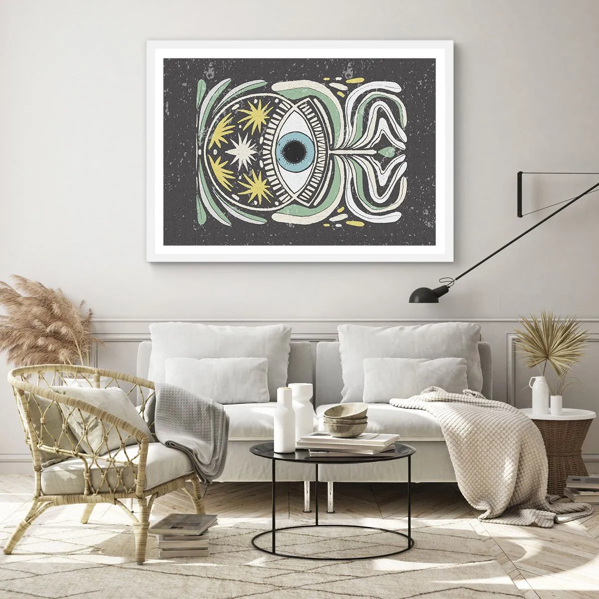 Plakat w białej ramie - Plemienne rytuały - 40x30 cm