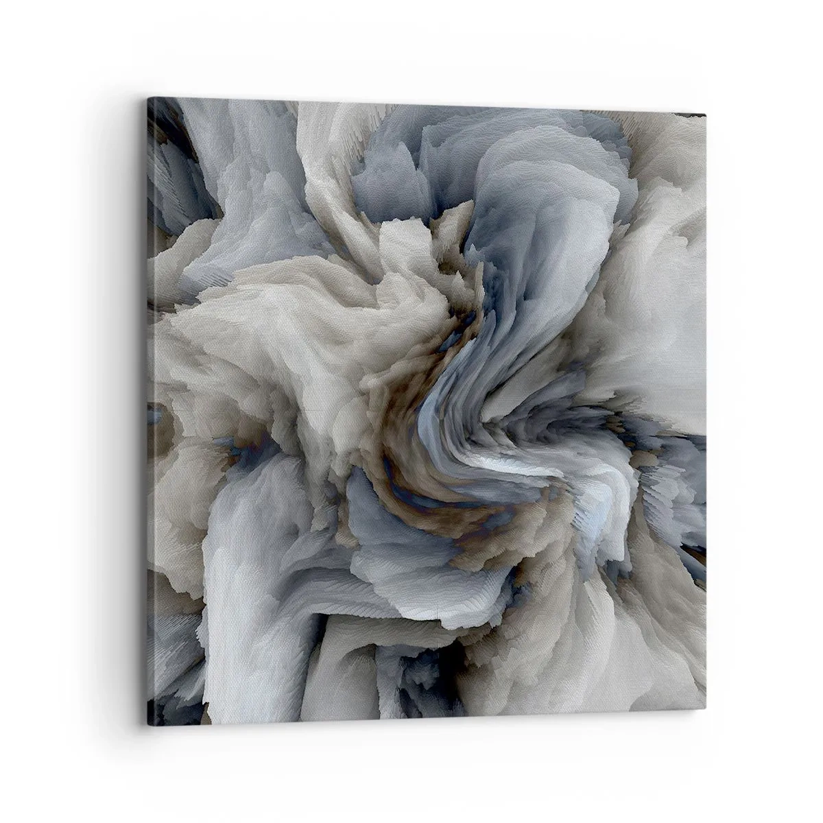 Obraz na płótnie - Kamień i kwiat - 70x70 cm